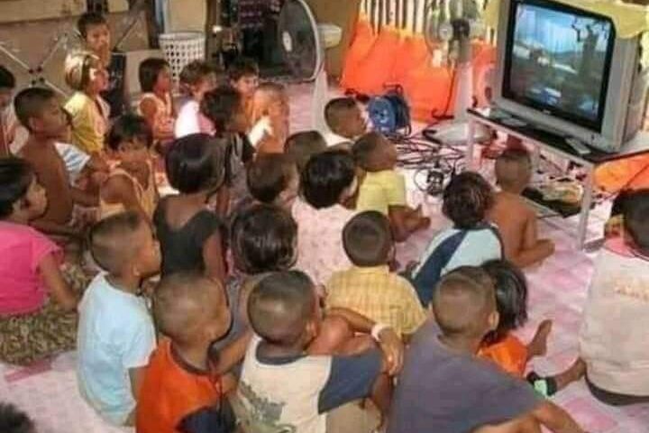 Kids watching TV when TV had one channel and you were the remote