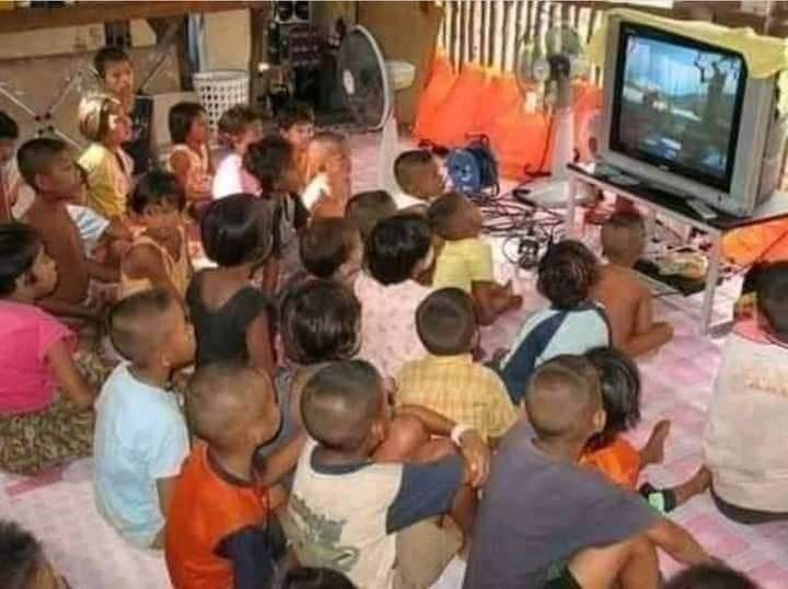 Kids watching TV when TV had one channel and you were the remote